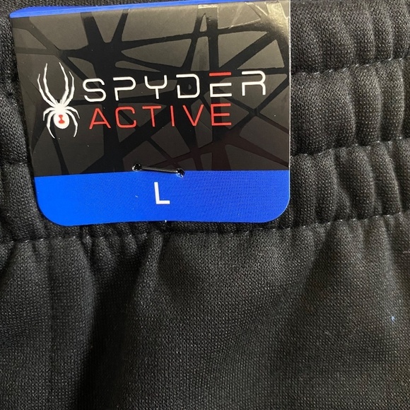 Spyder Men’s Joggers/Pants, Open Hems, Zippered Pockets, Large, Black N… - Picture 4 of 11